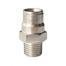 Brass Adapter for 3/8" (Ø9.52mm) tubing with slip lock outlet and 1/2 inch male threaded inlet 